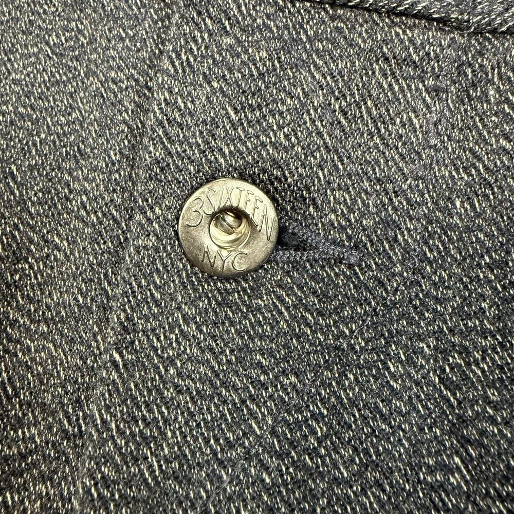 3Sixteen Ranch Jacket Mens Size Small Denim Selvedge Salt Pepper Barn - Picture 5 of 13